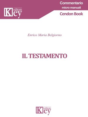 cover image of Il testamento